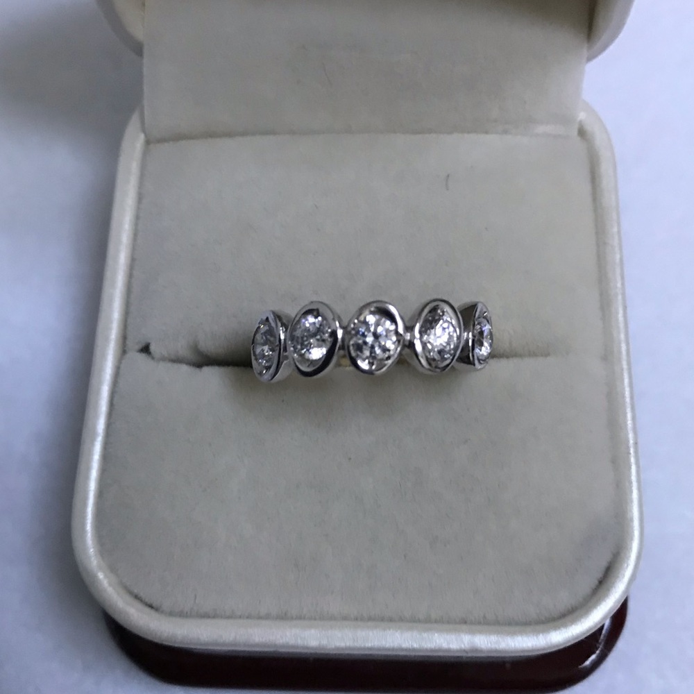 Solid 14K White and Yellow Gold Ring